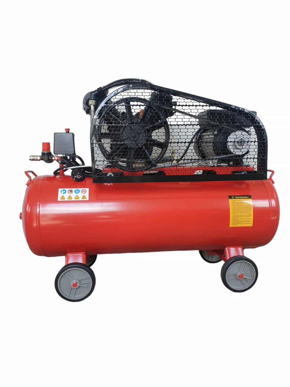 Compresor de aer, pe curea, 100L, 3 cp, 8 bar, 2850 Rpm, manometre presiune, Elefant XY2065A-100 [2]
