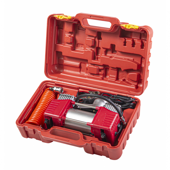 Compresor Auto 12V x 300W 70L/min 2 cilindrii cu accesorii Raider RD-AC14 [2]