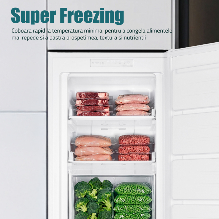 Congelator vertical cu o usa, capacitate 204 L, FULL NO FROST, motor dual inverter, super freeze, usa reversibila, SAMUS [9]