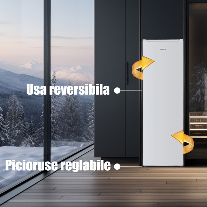 Congelator vertical cu o usa, capacitate 204 L, FULL NO FROST, motor dual inverter, super freeze, usa reversibila, SAMUS [13]