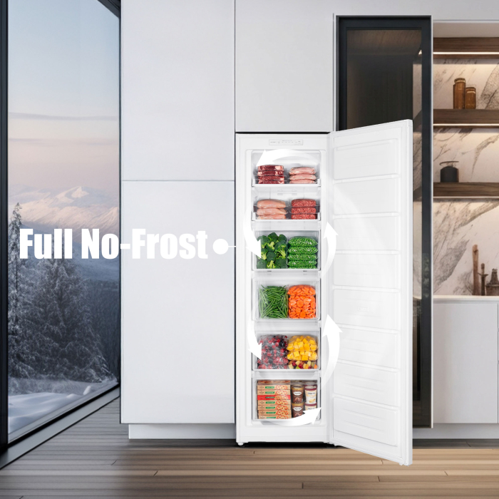 Congelator vertical cu o usa, capacitate 204 L, FULL NO FROST, motor dual inverter, super freeze, usa reversibila, SAMUS [5]