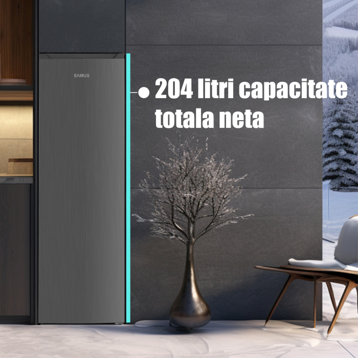 Congelator vertical, o usa, capacitate 204 L, Full NO FROST, motor inverter, fast freeze, SAMUS [5]