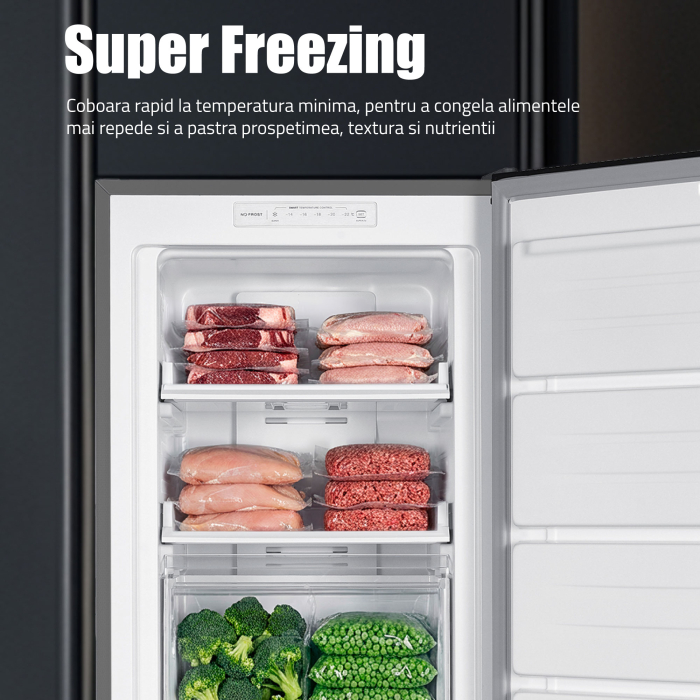 Congelator vertical, o usa, capacitate 204 L, Full NO FROST, motor inverter, fast freeze, SAMUS [9]