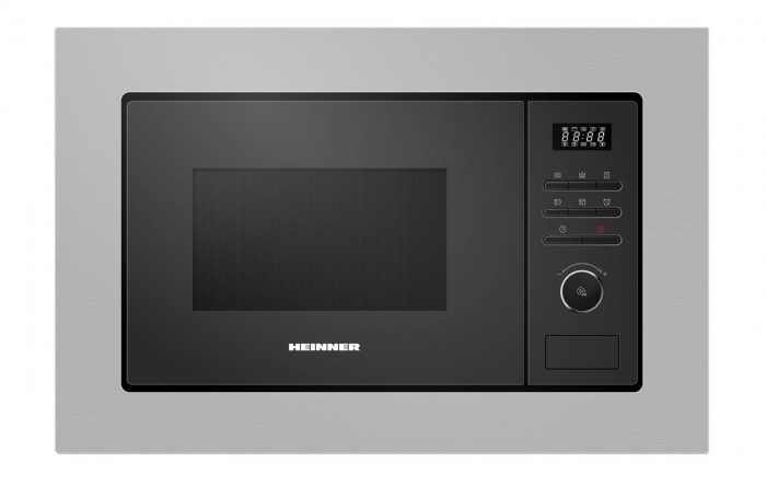Cuptor cu microunde incorporabil, capacitate 20L, 8 programe, digital, 800W, grill. INOX, Heinner [1]