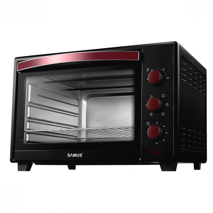Cuptor electric, capacitate 45L, putere 2000W, convectie, 230* grade, negru+grena, Samus [1]