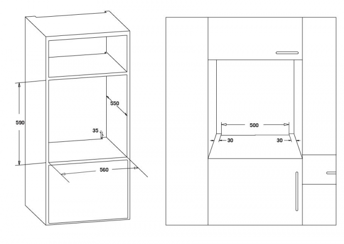 Cuptor electric incorporabil, capacitate 56 L, grill, 7 functii, clasa A, lumina cuptor, display touch, Inox, Heinner [3]
