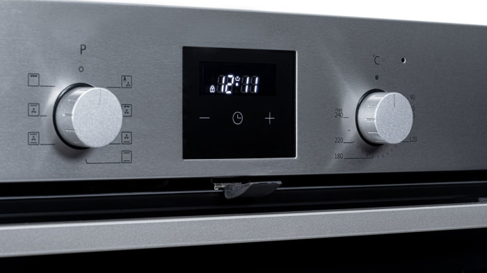 Cuptor electric incorporabil, capacitate 80 L, grill, 7 programe, lumina, convectie, dezghetare, 240*, clasa A, putere 2500W, afisaj LED, Inox, VIVAX [3]