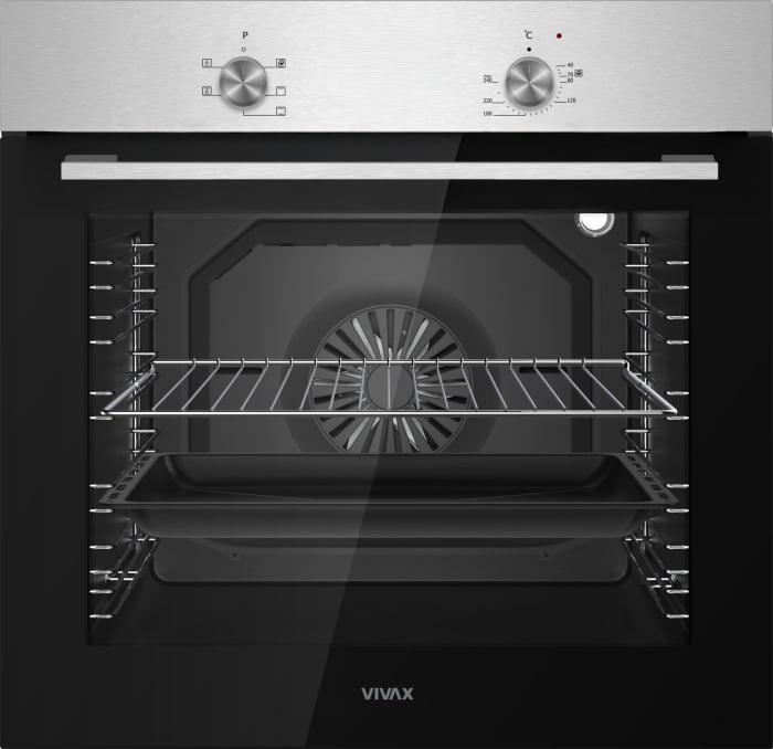 Cuptor electric incorporabil, capacitate 80 L, grill, 5 programe, lumina, convectie, dezghetare, 240*, clasa A, putere 2500W, Inox, VIVAX [2]