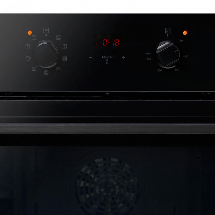 Cuptor electric incorporabil, display touch, volum 69 L, 9 programe, clasa A, grill, autocuratare, timer, ventilator, negru, Heinner [4]