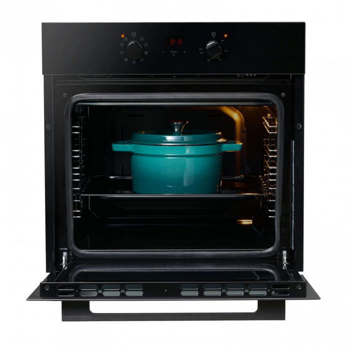 Cuptor electric incorporabil, display touch, volum 69 L, 9 programe, clasa A, grill, autocuratare, timer, ventilator, negru, Heinner [2]