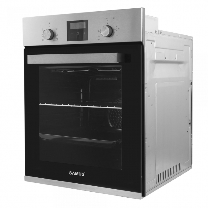 Cuptor electric incorporabil, putere 1900W, capacitate 47L, 6 functii, ventilator, clasa A, grill, timer, dimensiune 45 cm, Inox, Samus [2]