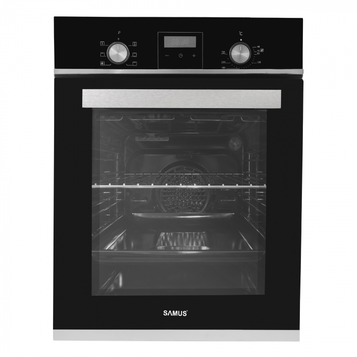Cuptor electric incorporabil, putere 1900W, capacitate 47L, 6 functii, ventilator, clasa A, grill, timer, dimensiune 45 cm, negru Samus [1]