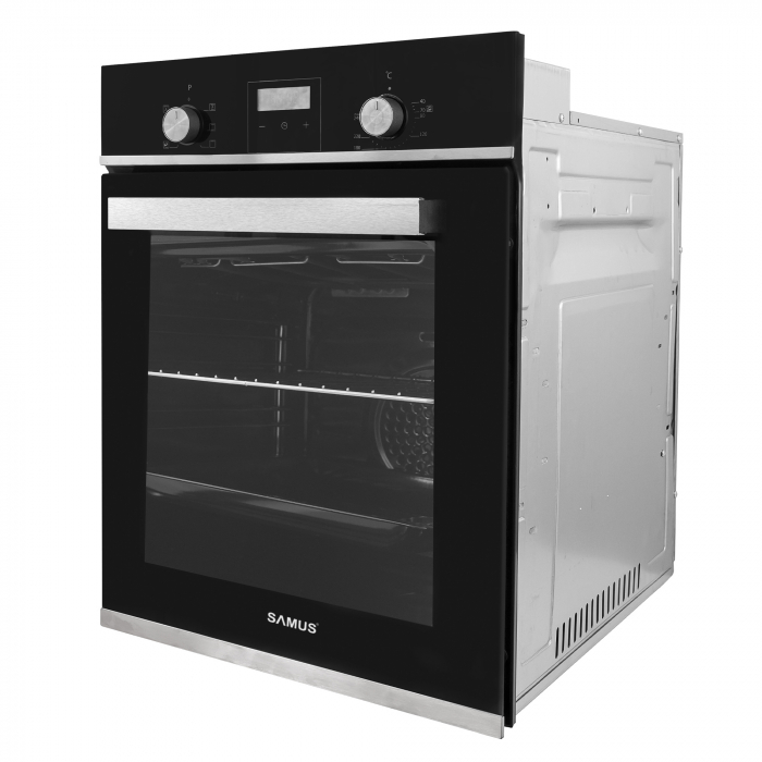 Cuptor electric incorporabil, putere 1900W, capacitate 47L, 6 functii, ventilator, clasa A, grill, timer, dimensiune 45 cm, negru Samus [2]
