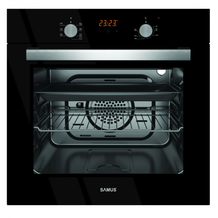 Cuptor electric incorporabil, putere 2200W, capacitate 56L, 7 functii, ventilator, clasa A, grill electric, panou digital, Samus [1]