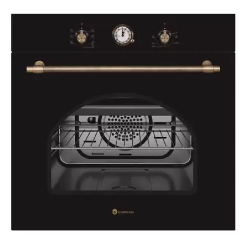 Cuptor electric incorporabil, rustic, 6 functii, grill, volum 56 L, 240*grade, ventilator, timer, Negru, Studio Casa Dolce Vita Rustic [1]
