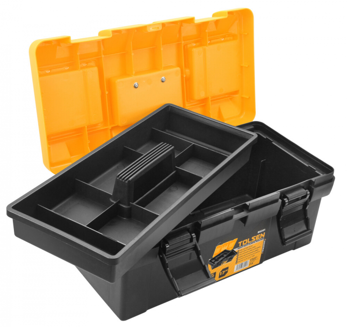 Cutie din material plastic pentru scule si unelte, 420X230X190 MM, Tolsen 80201 [2]