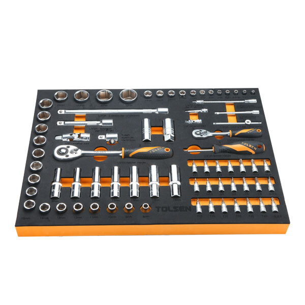 Dulap cu rotile, set scule si unelte, metalic, 179 piese, Tolsen 85411 [3]