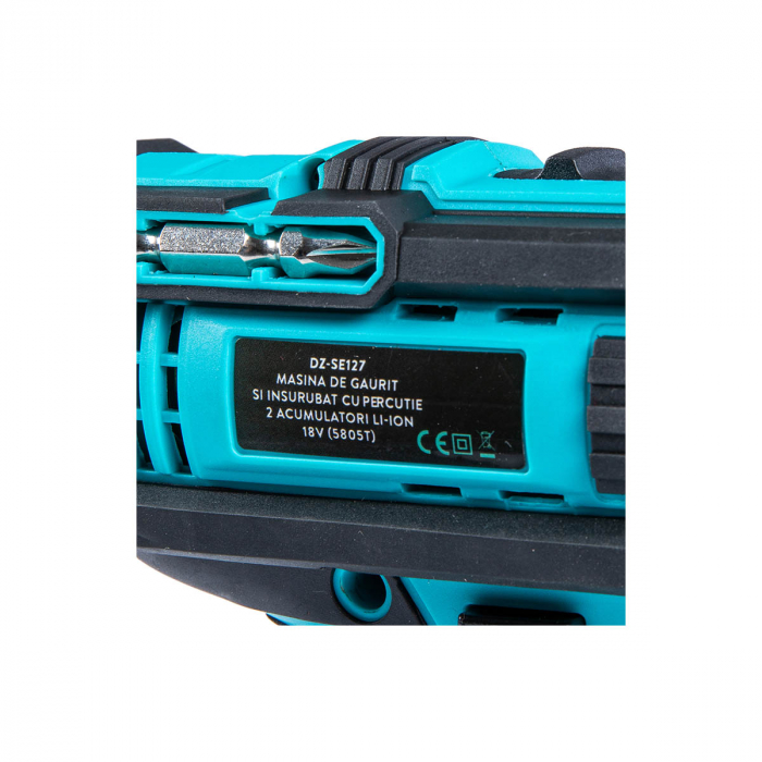 Masina de gaurit / insurubat percutie 2 acumulatori Li-Ion 18V Detoolz DZ-SE127 [3]