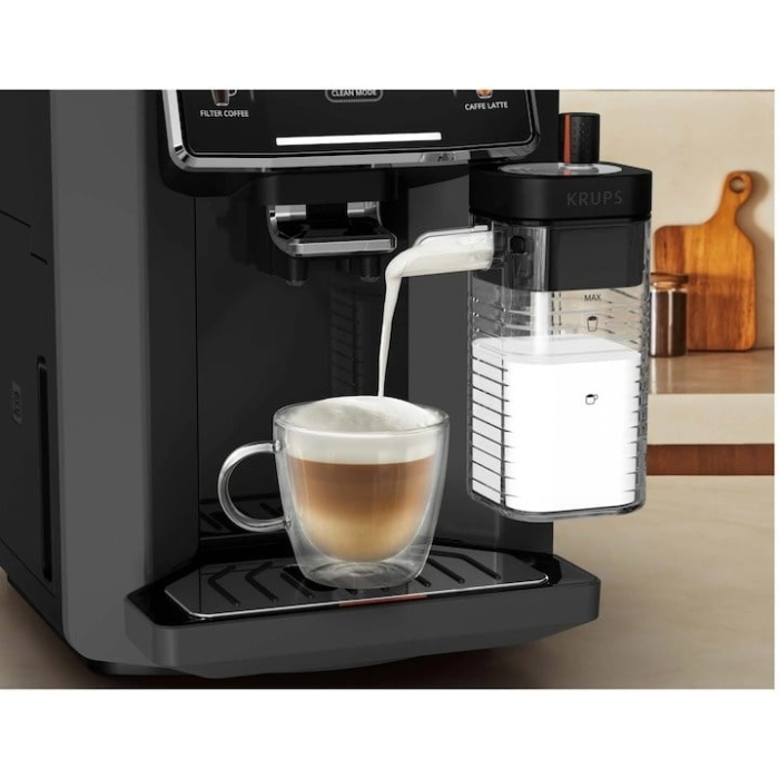 Espressor automat, recipient lapte, putere 1450 W, rezervor apa 1.7 L, auto-curatare, 6 tipuri de bauturi, KRUPS SENSATION [8]
