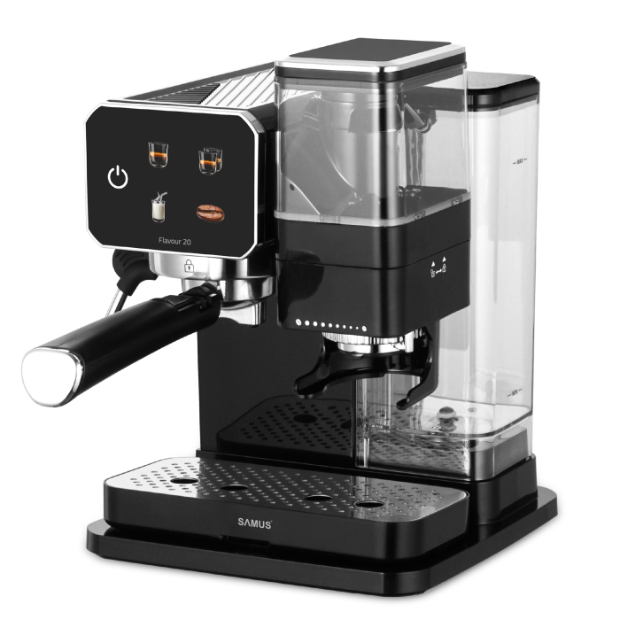 Espressor cafea, manual, ecran tactil, rasnita profesionala, spumare lapte, pompa apa italia 20 bari, rezervor apa 0.9 L, SAMUS [5]