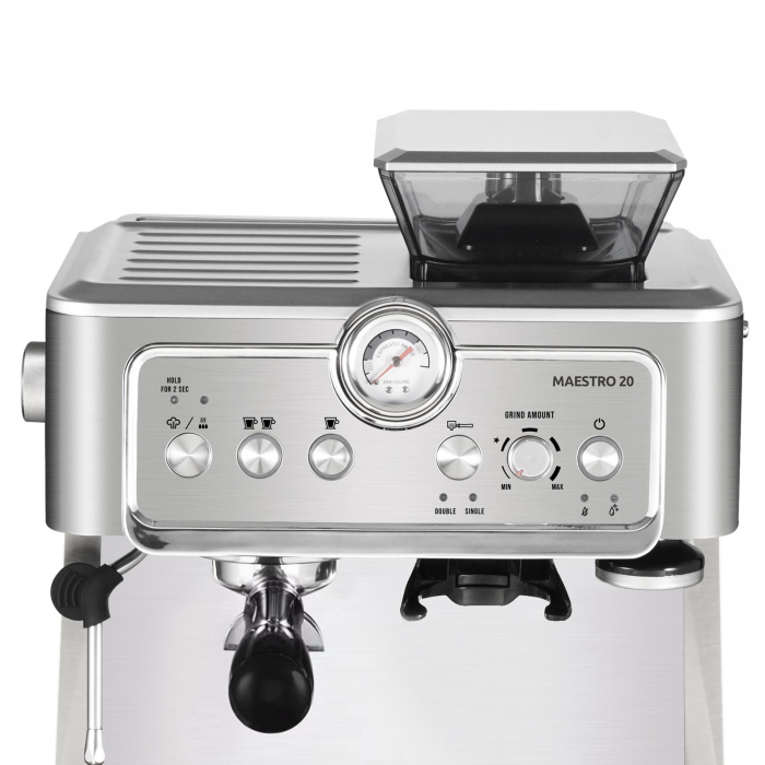 Espressor cafea, manual, spumare lapte, pompa de apa Italia 20 bari, rasnita profesionala, putere 1350 W, rezervor apa 2.3 L, SAMUS [8]