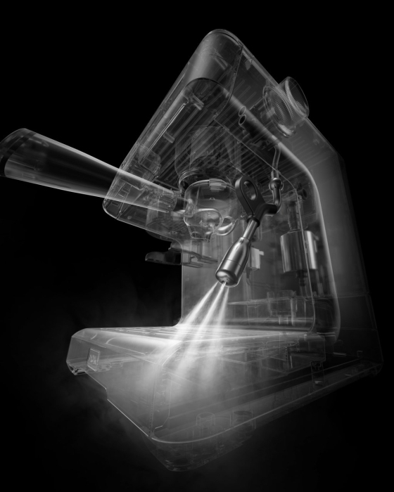 Espressor semi-automat, putere 2650-3200 W, pompa dubla, rezervor apa 2.8 L, presiune 20 bar, 12 trepte temperatura, afisaj electronic, Argintiu, MOVA [8]