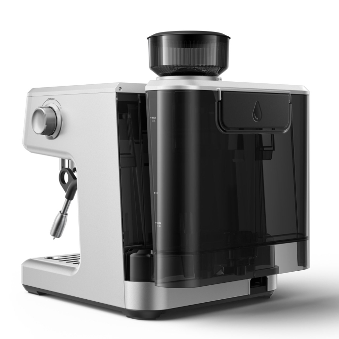 Espressor semi-automat, putere 2650-3200 W, pompa dubla, rezervor apa 2.8 L, presiune 20 bar, 12 trepte temperatura, afisaj electronic, Argintiu, MOVA [9]