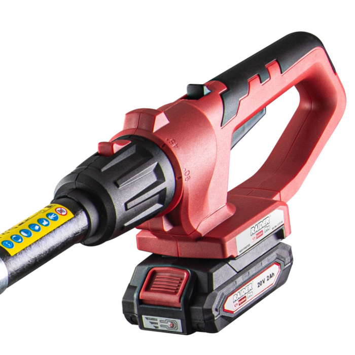 Fierastrau crengi si gard viu, 2 in 1, acumulator 2Ah, 20V, lungime 3m, lama drujba 20cm, Raider RDP-PSHT20 [3]