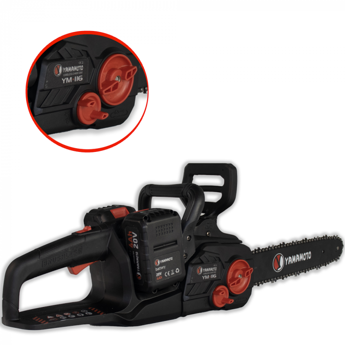 Fierastrau electric, acumulator, 2 x 20V, 4.0 Ah, lant 35cm, oprire de siguranta, Yamamoto YM.116 [3]