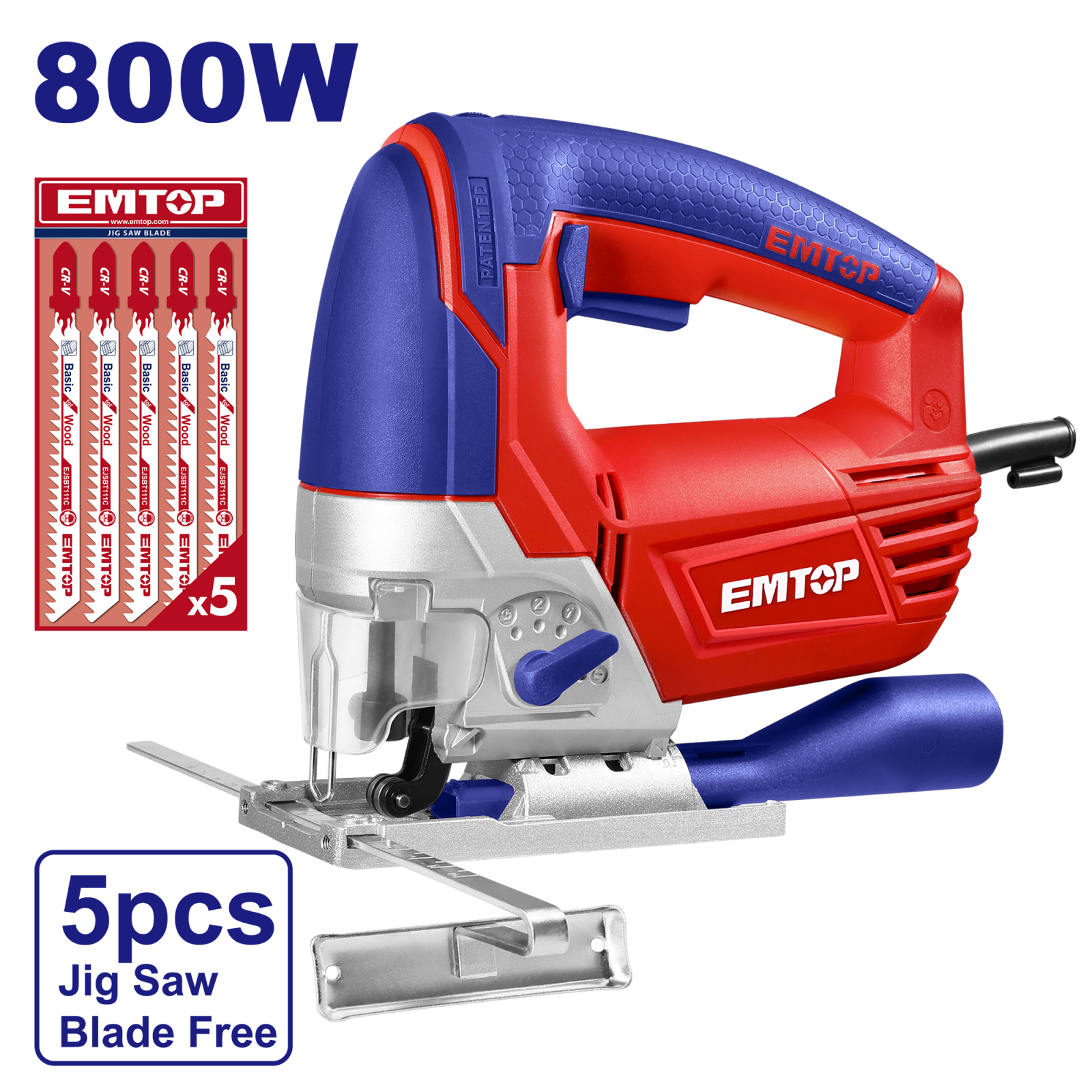 Fierastrau electric, pendular, 800W, 5 lame incluse, lemn 100mm, variator, 3000Rpm, EMTOP [1]