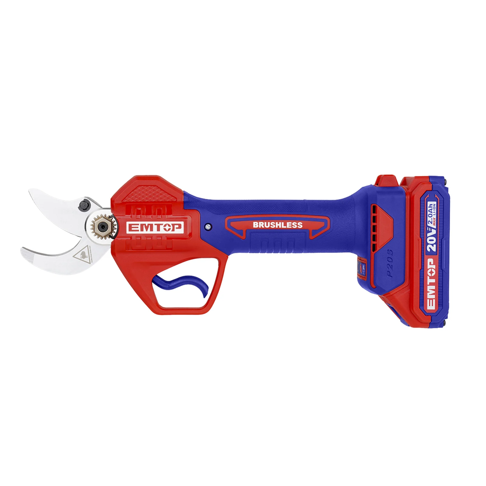 Foarfeca pentru crengi cu acumulator, 20V, 2.0Ah, 20-30mm, manusi, ulei, valiza transport, EMTOP [7]