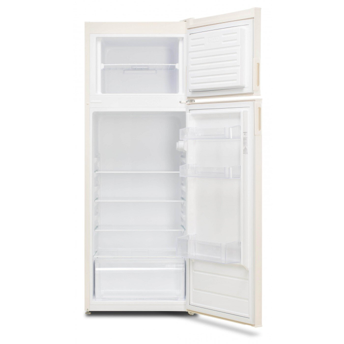 Frigider cu 2 usi, capacitate 243 L, rafturi sticla, lumina LED, Less FROST, termostat, H 160 cm, Bej, LDK [2]