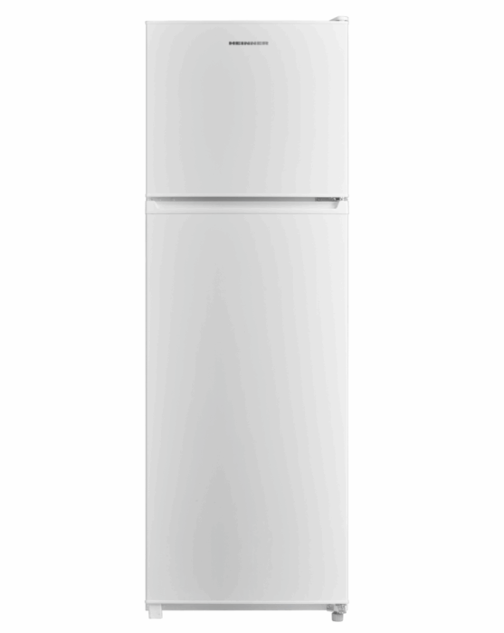 Frigider cu 2 usi, capacitate 294 L, lumina LED, usi reversibile, 4 rafturi sticla, Alb, HEINNER [1]