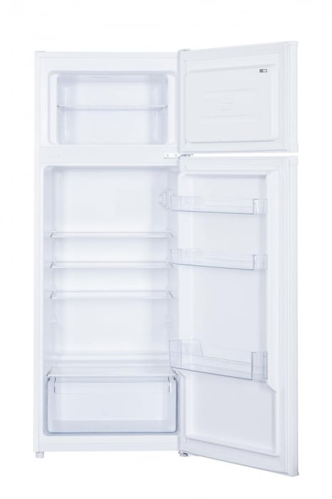 Frigider cu 2 usi, congelator, capacitate 206 L, LED, alb, HEINNER [3]