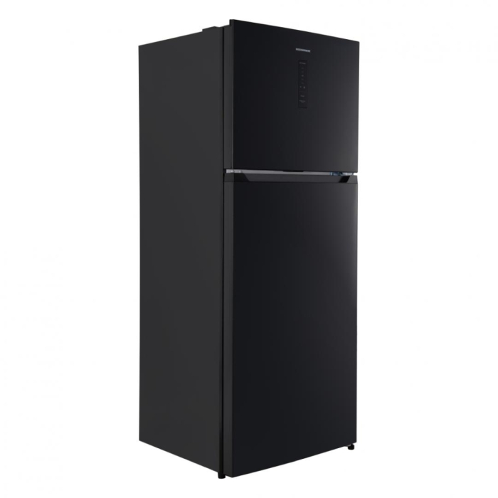 Frigider cu 2 usi, congelator, capacitate 415 L, full No FROST, lumina LED, usi reversibile, compresor inverter, Negru, HEINNER [2]
