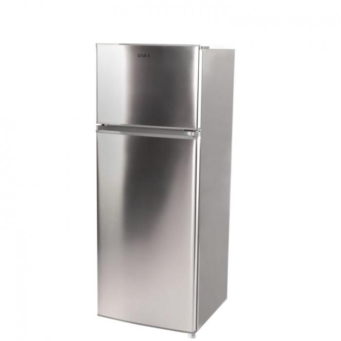 Frigider cu 2 usi, congelator, lumina LED, capacitate 204 L, 4 rafturi sticla, inaltime 1.43m, inox, VIVAX [2]