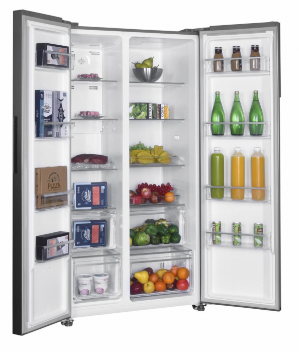 Frigider cu 2 usi, side by side, No-Frost, capacitate 532L, congelator, E++, functie Smart, touch, aspect inox, HEINNER [4]