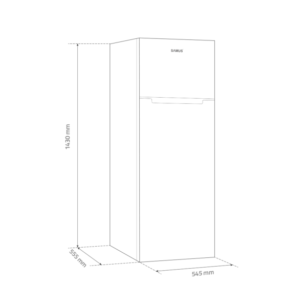 Frigider cu 2 usi, congelator, capacitate 215L, Samus SW284E [5]
