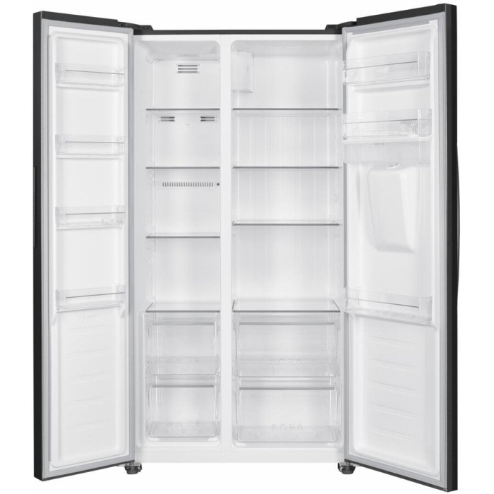 Frigider side by side, 2 usi, capacitate 439 L, congelator, NO FROST, dozator apa, motor inverter, display touch, Aspect INOX, FRAM [2]