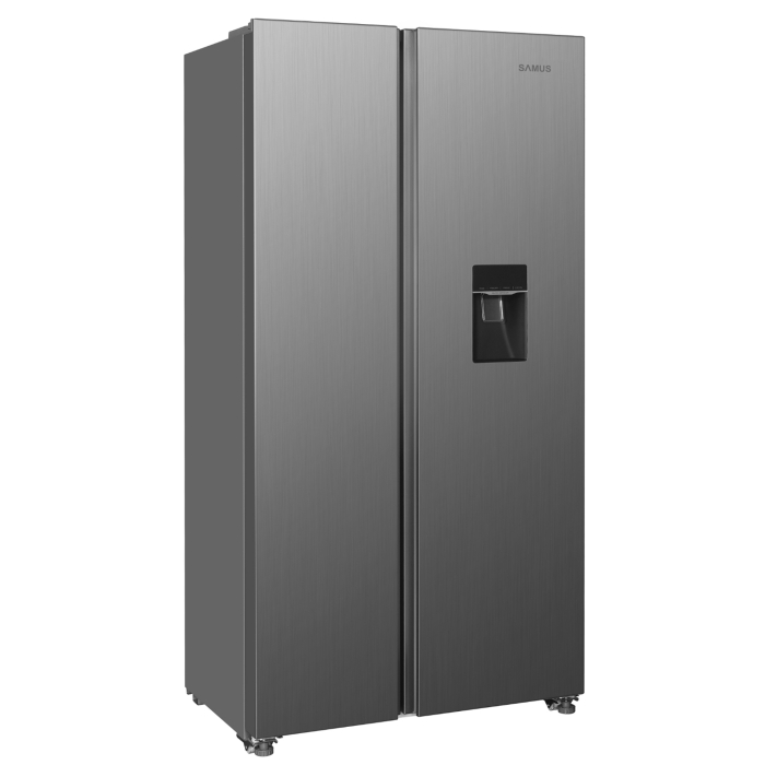 Frigider side by side, 2 usi, capacitate 439 L, dozator de apa, Full NO FROST, dual inverter, afisaj LED, INOX, SAMUS [2]