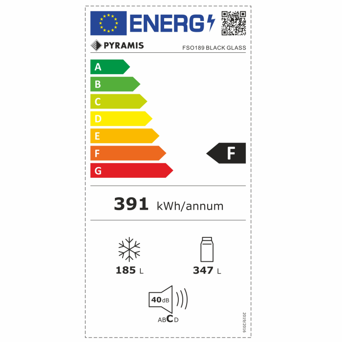 Frigider Side by Side, 2 usi, capacitate 532 L, clasa F, display Touch, NO-FROST, Sticla Neagra, PYRAMIS [5]