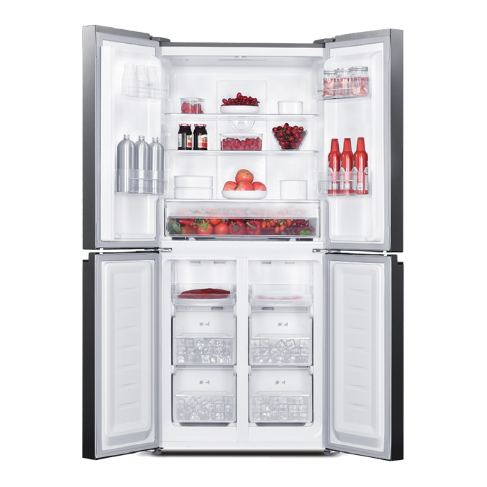 Frigider Side by Side, 4 usi, capacitate 362 L, clasa A++, display Touch, NO-FROST, Dark Inox, PYRAMIS [3]