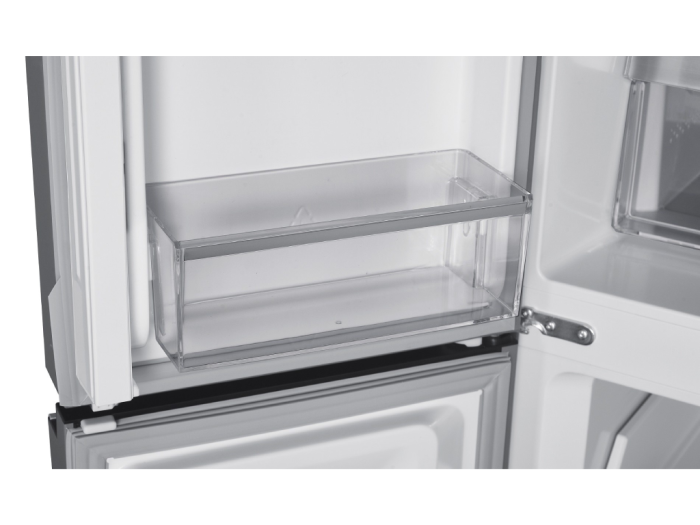 Frigider Side by Side, capacitate 466L, Full No Frost, motor inverter, zona convertibila,  display LED, H 180 cm, Sticla Negru, TESLA [10]