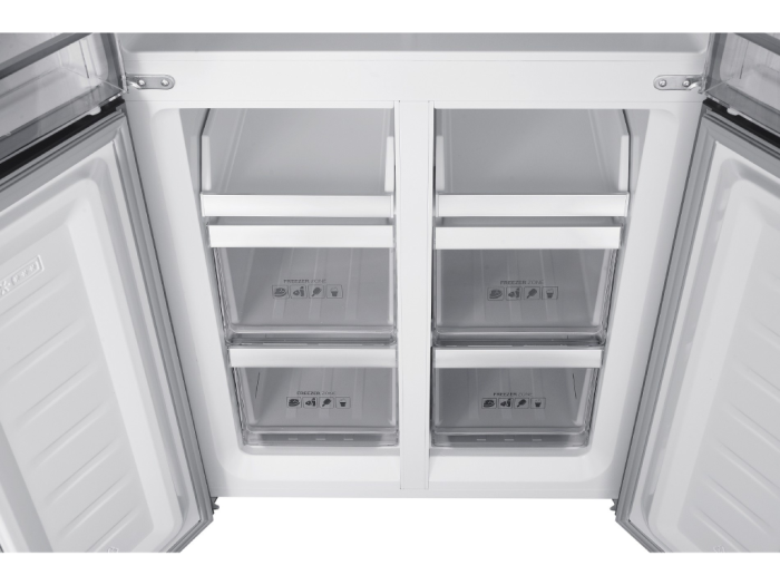 Frigider Side by Side, capacitate 466L, Full No Frost, motor inverter, zona convertibila,  display LED, H 180 cm, Sticla Negru, TESLA [9]