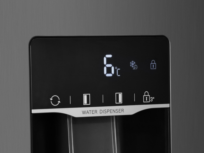 Frigider Side by Side, capacitate 529 L, dozator de apa, Full No Frost, motor inverter, display LED, H 177 cm, Inox, TESLA [4]