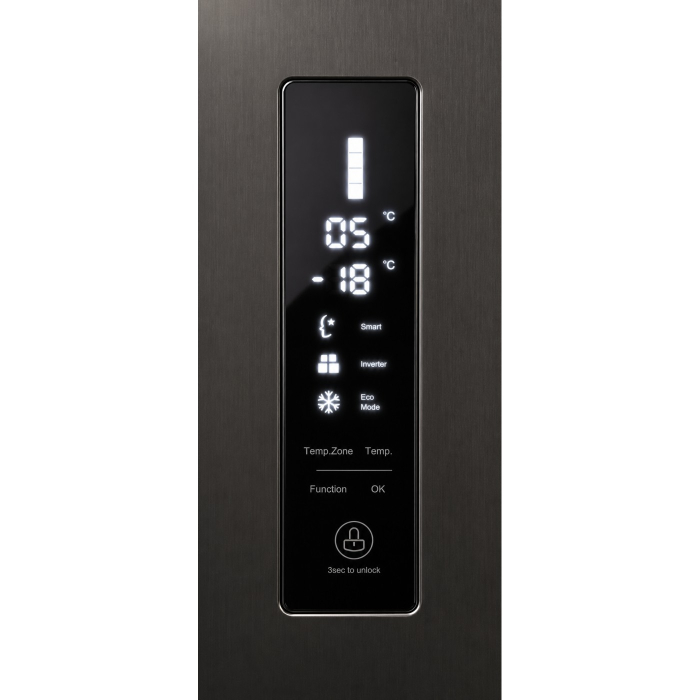 Frigider Side by Side LDK SBS-622NFDS, 622 L, Clasa E, No Frost, Display Touch, Răcire Rapidă, Congelare Rapidă, Mod Inteligent, H 181 cm, Dark Inox. [5]
