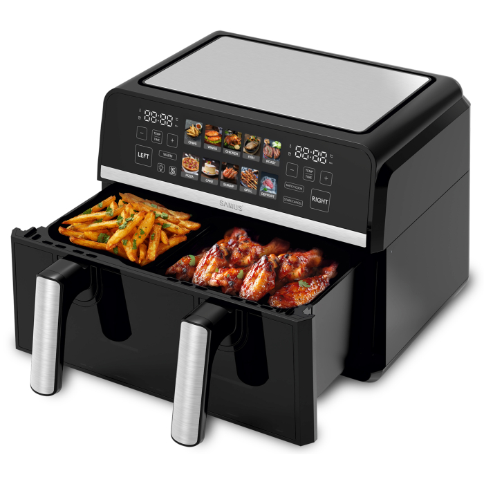 Friteuza cu aer cald, capacitate 9 litri, 10 programe, display color, temperatura reglabila, SAMUS [3]