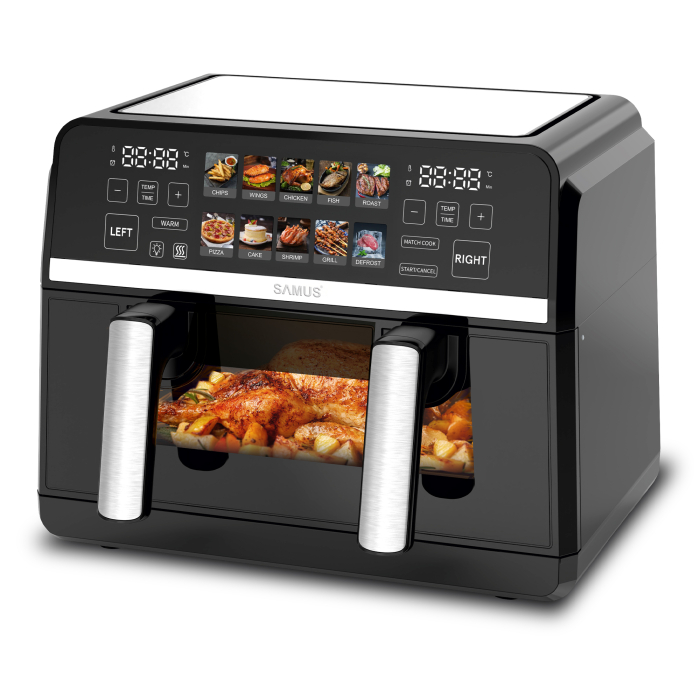 Friteuza cu aer cald, capacitate 9 litri, 10 programe, display color, temperatura reglabila, SAMUS [2]