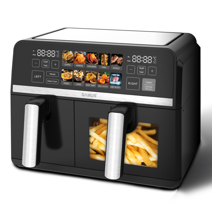 Friteuza cu aer cald, capacitate 9 litri, putere 2600W, 10 programe, afisaj color, SAMUS [1]