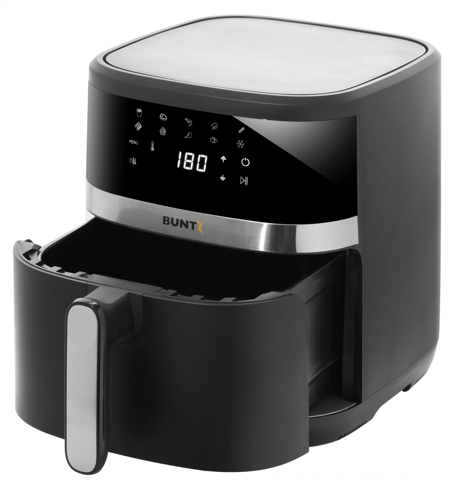 Friteuza cu aer cald digitala XL BÜNTZ Arete BAF-65S, 1600W, 6.5L, 10 programe presetate, termostat reglabil: 80-200˚ C, timer 60 min, Negru [2]